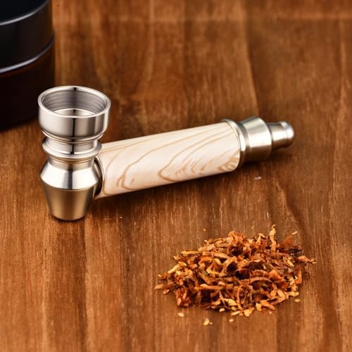 Set de Pipas de Tabaco, 2 Piezas de Pipas de Madera Realista con Herramienta Limpiadora y Tarro de Almacenamiento - imagen 3
