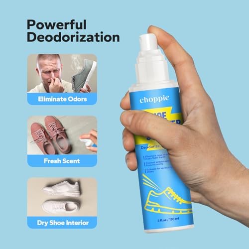 Spray Desodorante para Zapatos Choppie (5 Fl Oz) - Elimina Olores Desagradables de Pies y Zapatos - imagen 2