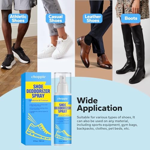 Spray Desodorante para Zapatos Choppie (5 Fl Oz) - Elimina Olores Desagradables de Pies y Zapatos - imagen 7