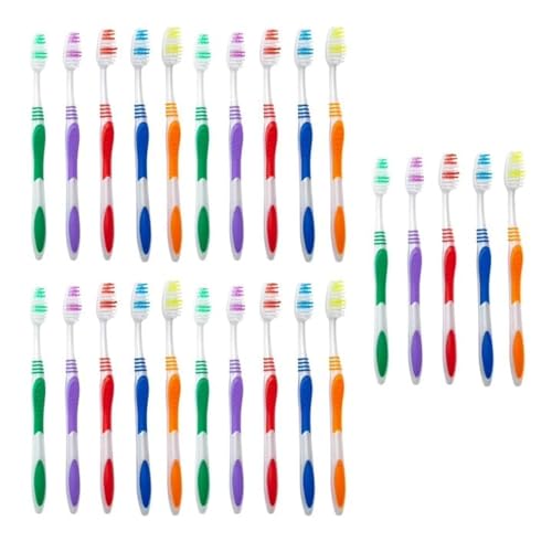 Paquete de Cepillos de Dientes Natraco con Fundas | Cepillos de Colores Premium Envuelto Individualmente | Cerdas Suaves Medias para Viajes, - imagen 2