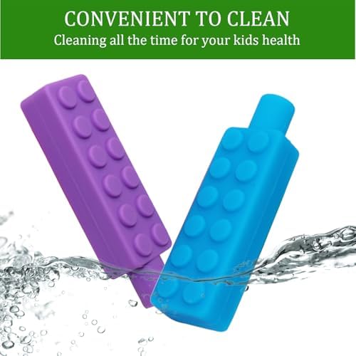 Toppers de Lápiz Masticables para Niños Sensibles (Paquete de 6), Juguetes de Silicón Arcoíris para Niños con Necesidades Orales Especiales, - imagen 3