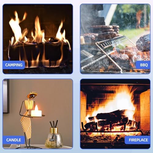 Encendedor de Soplete, Paquete de 2 Encendedores de Butano Mini Recargables, a Prueba de Viento para Velas, Parrilla, Fuegos Artificiales y Camping - imagen 5