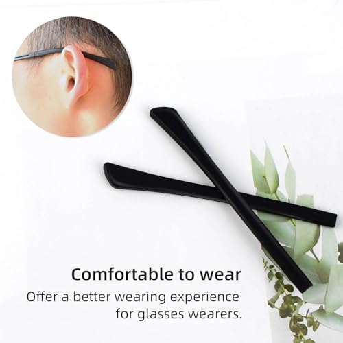 8 Piezas de Fundas de Silicón para Patas de Gafas, Antideslizantes, Reemplazo para Gafas y Lentes de Sol (Negro) - imagen 5