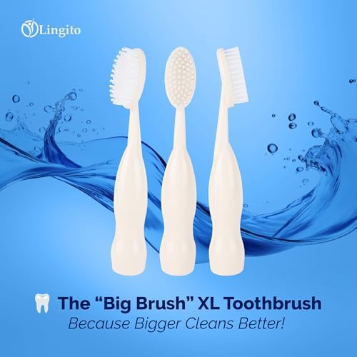 Cepillo de Dientes Lingito para Fumadores, Cabeza Ancha, Cerdas Duras Extra-Firmes, Limpieza Profunda y Remoción de Manchas - (Paquete de 2) - imagen 2