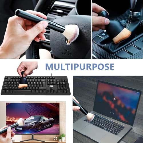 Paquete de 3 Plumillas de Microfibra, Cepillos Pequeños para Polvo, Duster Suave, Herramienta de Limpieza Ideal para Computadoras, Teclados y Más - imagen 7