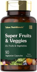 Cápsulas de Super Frutas y Verduras Tahoe Nutritionals | 90 Contenido | Suplemento Vegetariano, No Transgénico y Sin Gluten - imagen 1