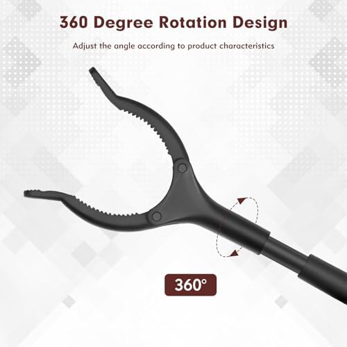 Herramienta de Alcance Grabber, Alcance de 11 con Mandíbula Rotativa 360° Antideslizante, Ligera para Agarrar Objetos y Recoger Basura o Plagas - imagen 3
