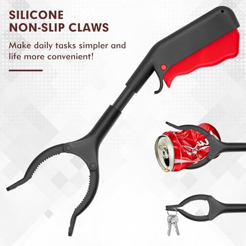 Herramienta de Alcance Grabber, Alcance de 11 con Mandíbula Rotativa 360° Antideslizante, Ligera para Agarrar Objetos y Recoger Basura o Plagas - imagen 7