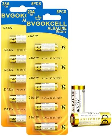 Batería Bvgokcell A23 23A de 12 Voltios (Paquete de 10), Batería Alcalina MN21/23 de 12V, Duradera para Control Remoto de Ventilador, Abridor de - imagen 1