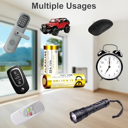 Batería Bvgokcell A23 23A de 12 Voltios (Paquete de 10), Batería Alcalina MN21/23 de 12V, Duradera para Control Remoto de Ventilador, Abridor de - imagen 4