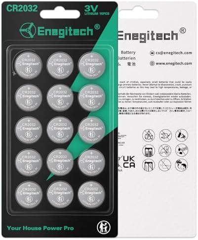 Baterías de Litio Enegitech CR2032 3V para Llaveros, Relojes, Sensores de Puerta, Calculadoras y Más (Paquete de 15) - imagen 6