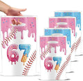 Bolsas de Fiesta ADARRO 30PCS 6 7, Bolsas de Dulces para Decoración de Cumpleaños Temática de Seis y Siete con Diseño de Béisbol y Donas en Rosa y - imagen 1