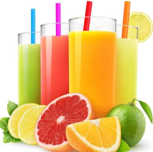 Popotes Jumbo para Smoothie, Desechables y Coloridos, Boca Ancha, Paquete de 100 Unidades - imagen 3
