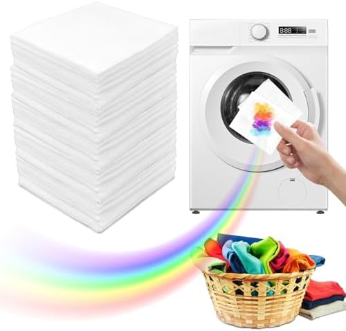 Hojas Atrapa Color RAINFLOW - 100 Piezas para Lavado, Previene Transferencia de Color, Mezcla de Blancos y Colores, Sin Fragancia ni Blanqueador - imagen 1