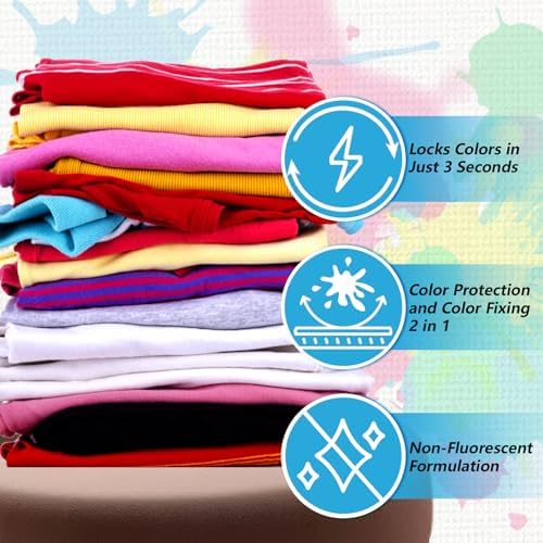 Hojas Atrapa Color RAINFLOW - 100 Piezas para Lavado, Previene Transferencia de Color, Mezcla de Blancos y Colores, Sin Fragancia ni Blanqueador - imagen 4