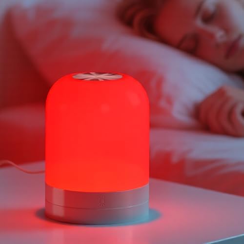 Lámpara de sueño FEWCZZC con luz roja 670nm, regulable y bloqueadora de luz azul, ideal para meditación, relajación y viajes. - imagen 1