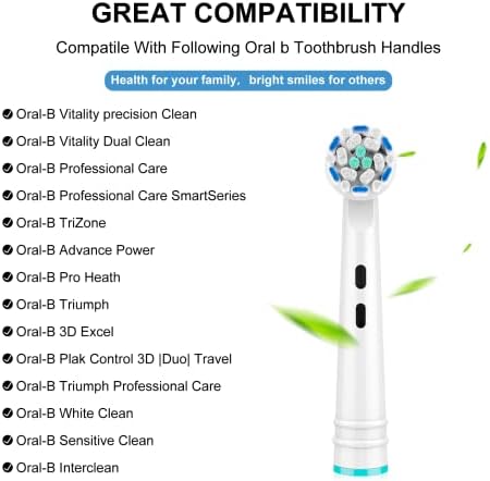 Cabezas de cepillo de dientes de repuesto para Oral B Braun, 10 Pzs, cabezales profesionales compatibles con Oral B 7000/Pro 1000/9600/500/3000/8000 - imagen 2