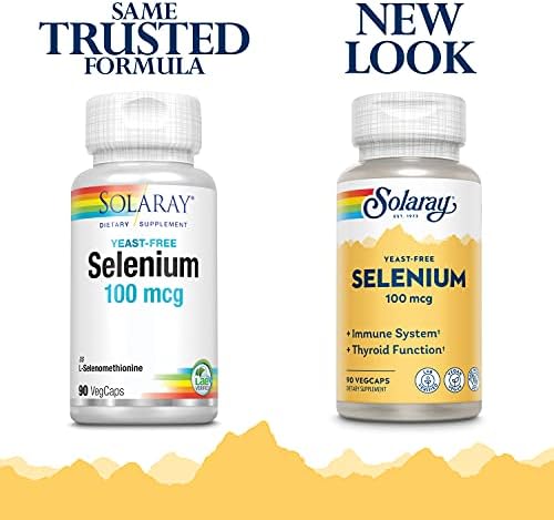 Suplemento de Selenio SOLARAY 100 mcg para Hombres y Mujeres - Cápsulas Veganas de 100 mcg, Apoyo para Tiroides e Inmunidad, Sin Levadura - 90 - imagen 3