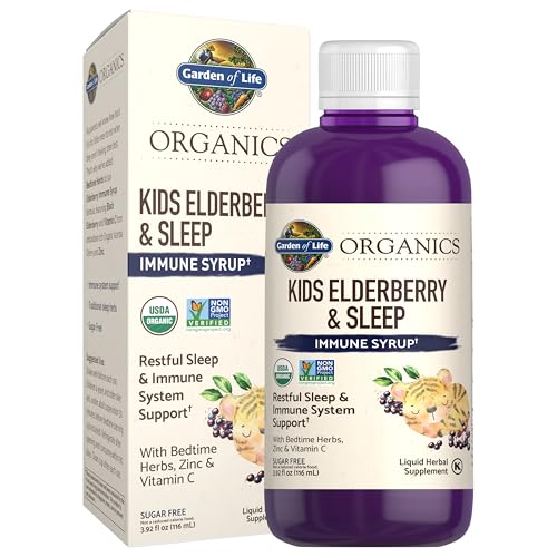 Garden of Life Organics Elderberry Apoyo Inmunológico para Niños con Zinc y Vitamina C - Jarabe Líquido para Sueño y Defensa Inmunológica, Sin - imagen 5