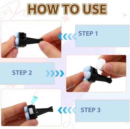60 Piezas de Almohadillas de Reemplazo para Clips de Aire de Auto, Sin Aroma, para Difusores de Aceites Esenciales de 17mm, Recarga Blanca para - imagen 3