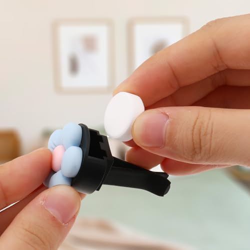 60 Piezas de Almohadillas de Reemplazo para Clips de Aire de Auto, Sin Aroma, para Difusores de Aceites Esenciales de 17mm, Recarga Blanca para - imagen 5