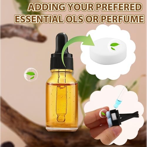 60 Piezas de Almohadillas de Reemplazo para Clips de Aire de Auto, Sin Aroma, para Difusores de Aceites Esenciales de 17mm, Recarga Blanca para - imagen 6