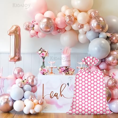 KIDAJOY Bolsa de Regalo Jumbo Rosa con Lunares 36x56 Pulgadas para Baby Shower y Cumpleaños de Niña, Favor de Fiesta - imagen 6