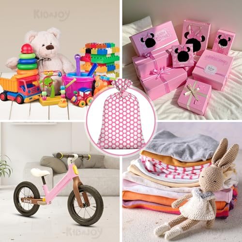 KIDAJOY Bolsa de Regalo Jumbo Rosa con Lunares 36x56 Pulgadas para Baby Shower y Cumpleaños de Niña, Favor de Fiesta - imagen 8