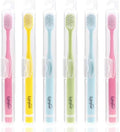 Juego de Cepillos de Dientes Lanjue de 6 Piezas, Cepillos Manuales Suaves para Adultos con Estuche de Viaje, Limpieza Profunda para Dientes Sensibles - imagen 1