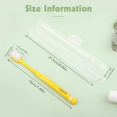 Juego de Cepillos de Dientes Lanjue de 6 Piezas, Cepillos Manuales Suaves para Adultos con Estuche de Viaje, Limpieza Profunda para Dientes Sensibles - imagen 2