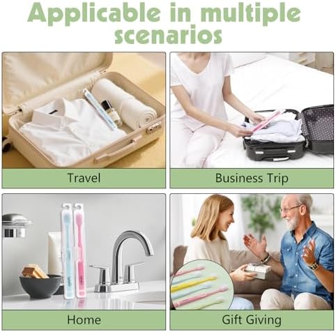 Juego de Cepillos de Dientes Lanjue de 6 Piezas, Cepillos Manuales Suaves para Adultos con Estuche de Viaje, Limpieza Profunda para Dientes Sensibles - imagen 7