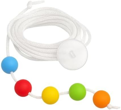 TIESIF Entrenador de Convergencia Visual de 10 Pies con 5 Bolas de Silicón - Mejora tu Visión y Rendimiento Deportivo, Color Blanco - imagen 1