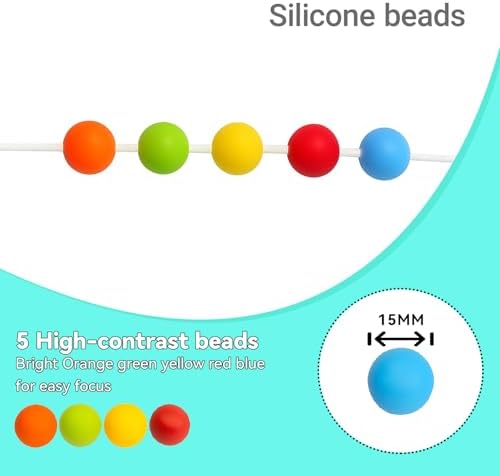 TIESIF Entrenador de Convergencia Visual de 10 Pies con 5 Bolas de Silicón - Mejora tu Visión y Rendimiento Deportivo, Color Blanco - imagen 4