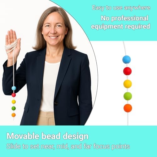TIESIF Entrenador de Convergencia Visual de 10 Pies con 5 Bolas de Silicón - Mejora tu Visión y Rendimiento Deportivo, Color Blanco - imagen 6
