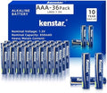 Baterías AAA Waklyte Kenstar 36 Piezas, Alcalinas de Alto Rendimiento, 1.5 Voltios, Resistentes a Fugas, Larga Duración, 10 Años de Vida Útil - imagen 1