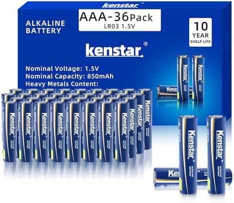 Baterías AAA Waklyte Kenstar 36 Piezas, Alcalinas de Alto Rendimiento, 1.5 Voltios, Resistentes a Fugas, Larga Duración, 10 Años de Vida Útil - imagen 1