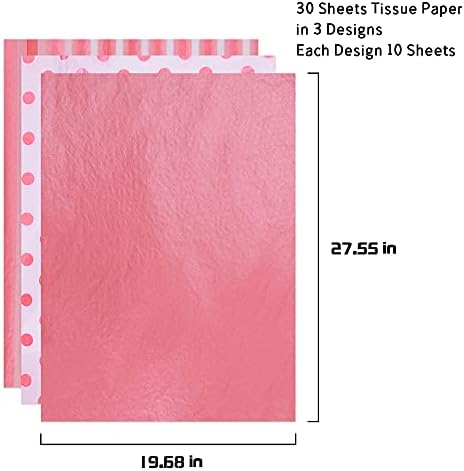 Papel de Seda Metálico Rosa MR FIVE, 30 Hojas de 20 x 28 Pulgadas, Ideal para Regalos, Cumpleaños, Baby Shower, Bodas y Fiestas - imagen 5