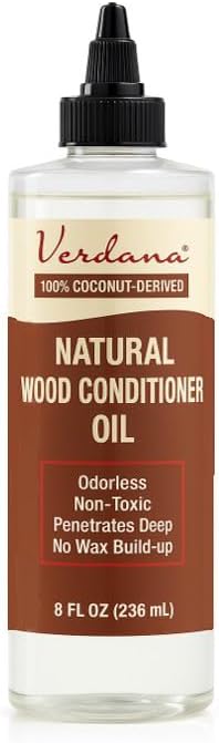 Aceite Acondicionador de Madera Natural Verdana – 8 Fl Oz – Acondicionador de Muebles a Base de Plantas, Inodoro para Mesas, Gabinetes y Antigüedades - imagen 1