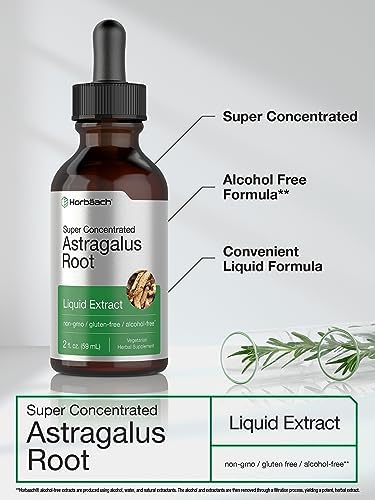Extracto Líquido de Raíz de Astrágalo Horbäach | 2 fl oz | Tintura Sin Alcohol | Suplemento Vegetariano, No Transgénico y Sin Gluten - imagen 3
