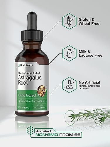 Extracto Líquido de Raíz de Astrágalo Horbäach | 2 fl oz | Tintura Sin Alcohol | Suplemento Vegetariano, No Transgénico y Sin Gluten - imagen 4