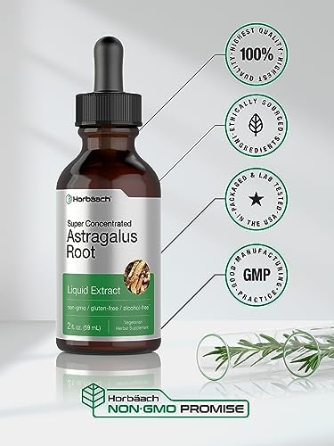 Extracto Líquido de Raíz de Astrágalo Horbäach | 2 fl oz | Tintura Sin Alcohol | Suplemento Vegetariano, No Transgénico y Sin Gluten - imagen 5