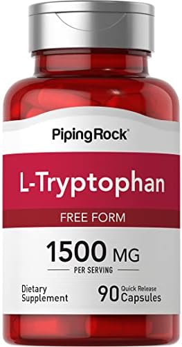 L-Tryptófano Piping Rock 1500 mg | 90 Cápsulas | Suplemento Libre de GMO y Gluten - imagen 1