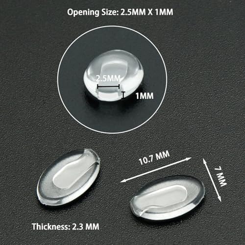 Almohadillas de nariz OPUGIT para gafas, 10 pares de piezas suaves antideslizantes transparentes, reemplazo para montura sin aro o sin marco - imagen 2