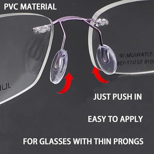 Almohadillas de nariz OPUGIT para gafas, 10 pares de piezas suaves antideslizantes transparentes, reemplazo para montura sin aro o sin marco - imagen 3