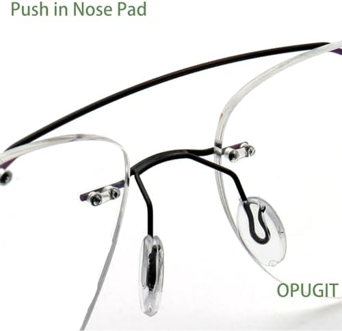 Almohadillas de nariz OPUGIT para gafas, 10 pares de piezas suaves antideslizantes transparentes, reemplazo para montura sin aro o sin marco - imagen 6