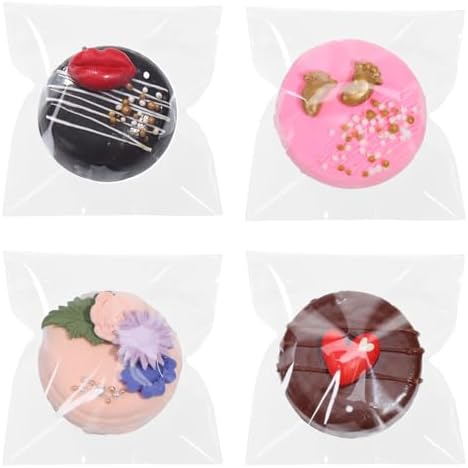 Bolsas de Celofán Autoadhesivas TEMLQPACK de 3.5 x 3.5 Pulgadas - 100 Piezas para Galletas, Macarons, Brownies, Donas y Regalos de Fiesta - imagen 1