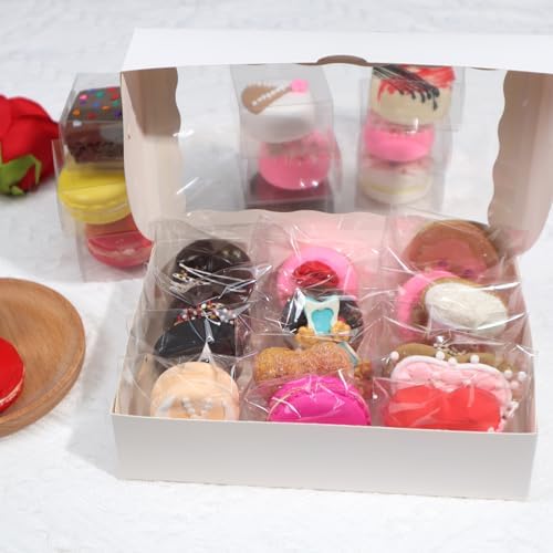 Bolsas de Celofán Autoadhesivas TEMLQPACK de 3.5 x 3.5 Pulgadas - 100 Piezas para Galletas, Macarons, Brownies, Donas y Regalos de Fiesta - imagen 6