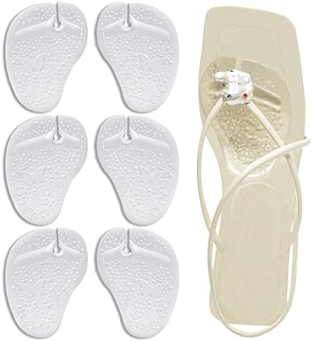 Almohadillas Metatarsales Urwalk para Sandalias y Chanclas, 3 Pares Autoadhesivas, Cojines Antideslizantes para Alivio del Dolor (Transparente) - imagen 1