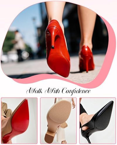 Protector de Suela para Zapatos Snqqmtt - Paquete de 8, Autoadhesivo, Antideslizante y Resistente para Tacones, para Zapatos de Suela Roja (15 x 10 - imagen 6