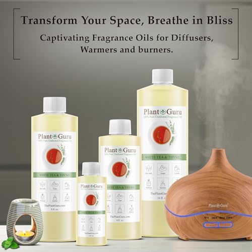 Aceite Aromático de Té Blanco y Tomillo 4 oz - Ideal para Jabones, Velas, Bombas de Baño, Mantecas Corporales y Aromaterapia. Perfecto para Lociones - imagen 3